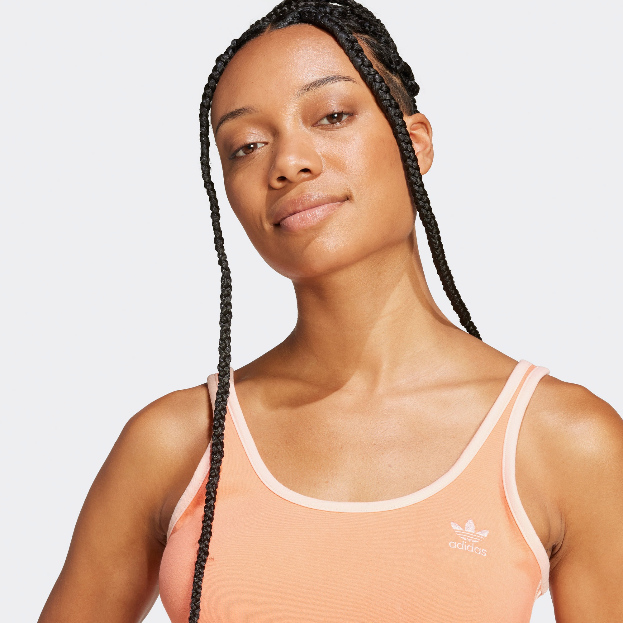 adidas Adicolor 3-Stripes Kadın Turuncu Kolsuz Bra