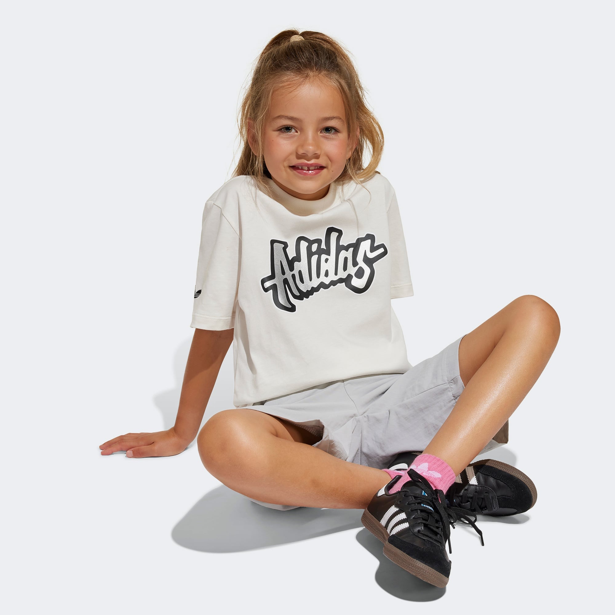 adidas Short Set Çocuk Beyaz Eşofman Takımı