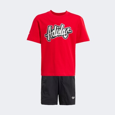  adidas Short Set Çocuk Kırmızı Şort Takımı