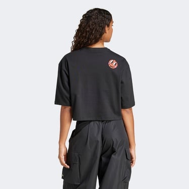  adidas Love Lift Us Up Kadın Siyah Crop T-Shirt