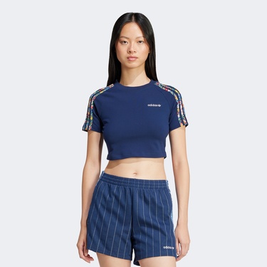  adidas Originals x Liberty London Kadın Mavi T-Shirt