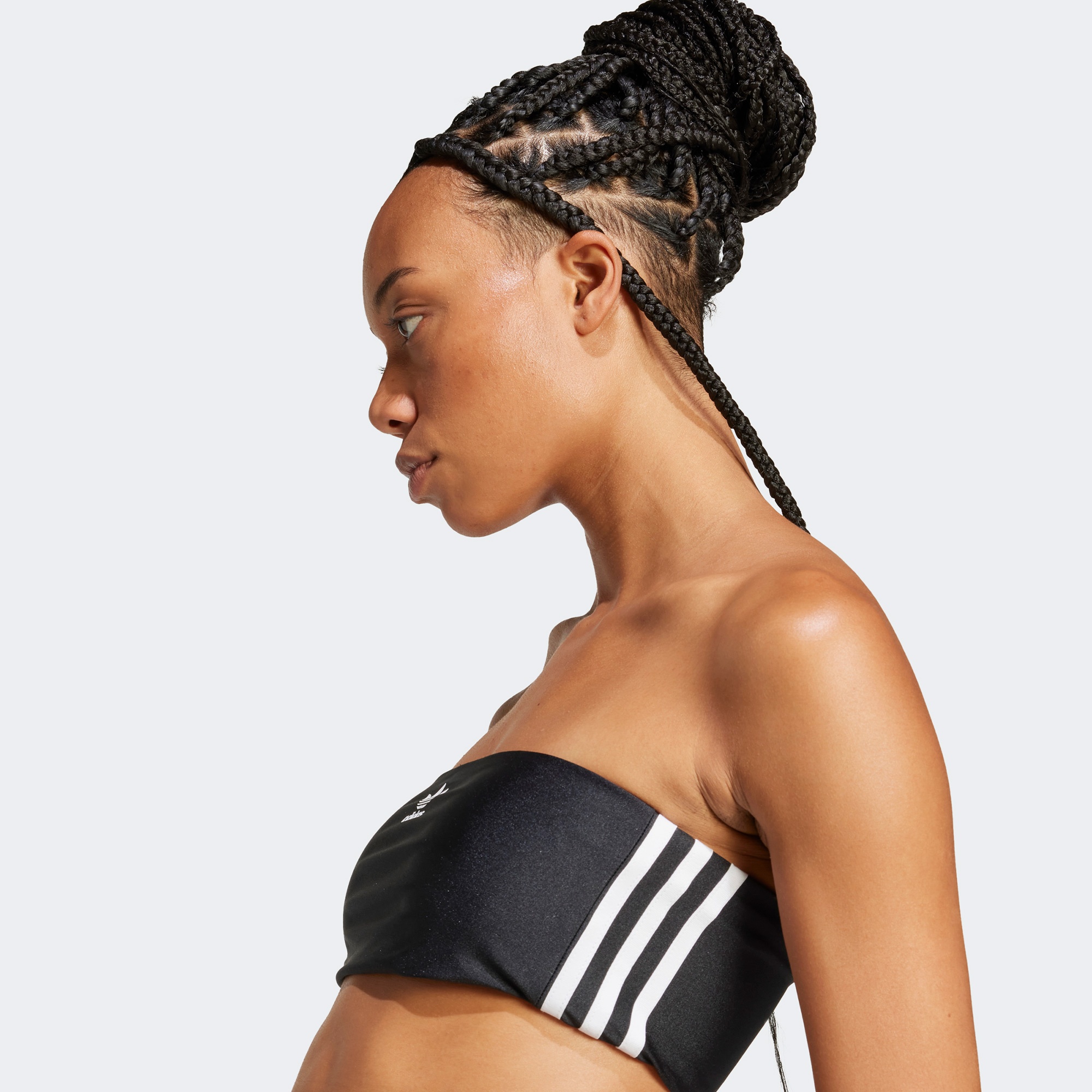 adidas 3-Stripes Tube Top Kadın Siyah Kolsuz T-Shirt