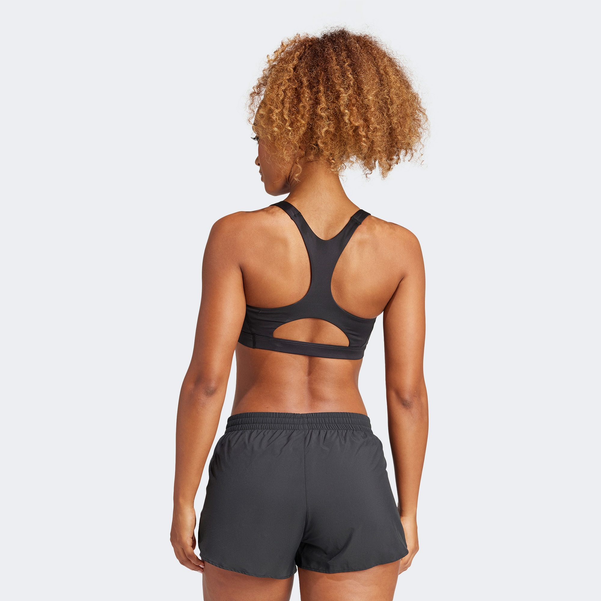 adidas Adizero Essentials Run Medium Support Kadın Siyah Antrenman Bra