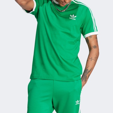  adidas Adicolor Classic 3-Stripes Erkek Yeşil T-Shirt