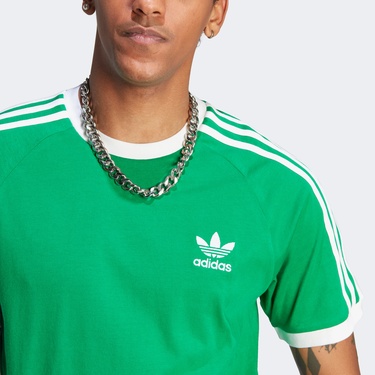  adidas Adicolor Classic 3-Stripes Erkek Yeşil T-Shirt