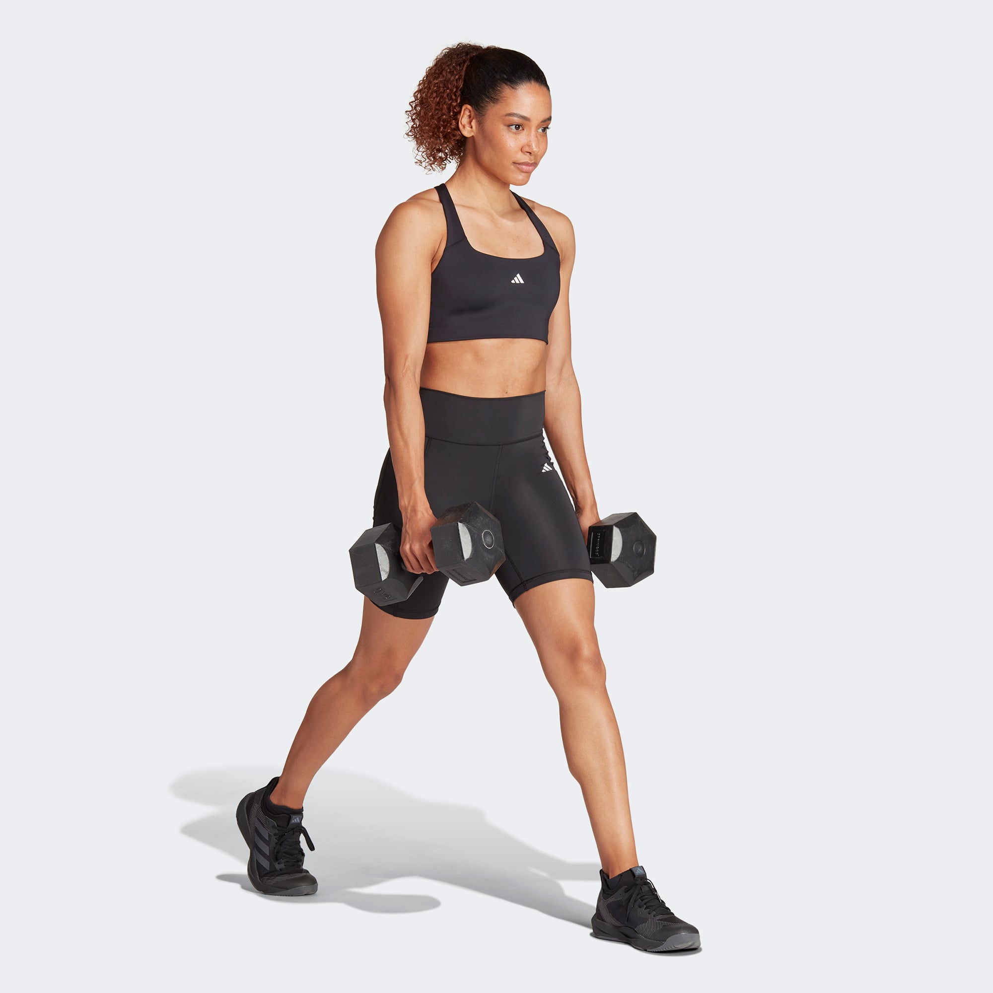  adidas Optime Rib Kadın Siyah Kısa Tayt