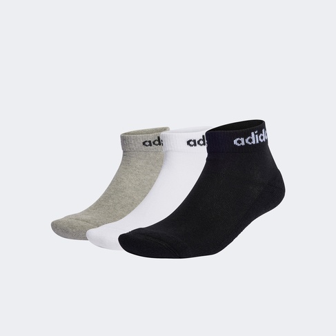 adidas Linear Ankle Cushioned 3'lü Unisex Gri Çorap