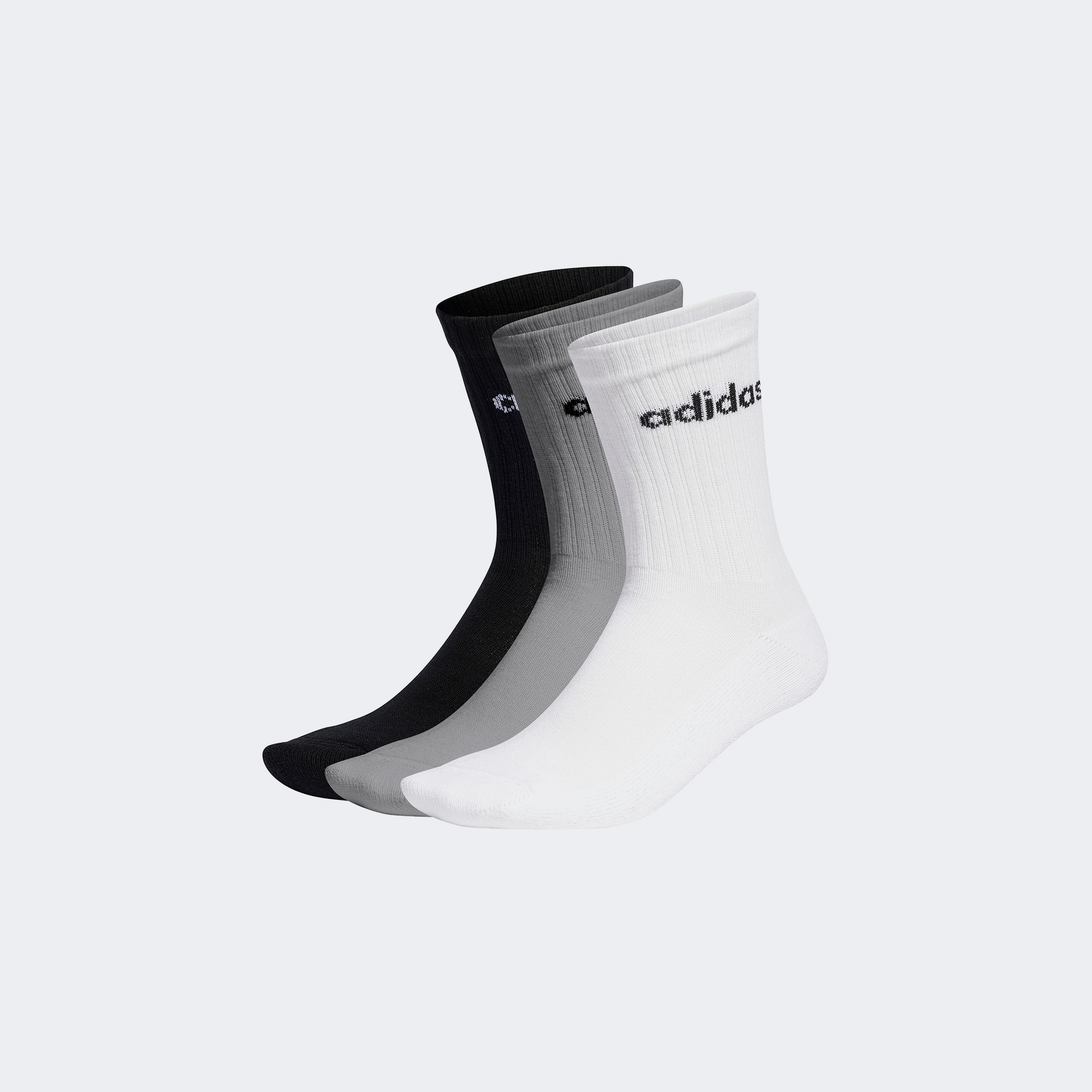 adidas Linear Crew 3' lü Unisex Gri Çorap