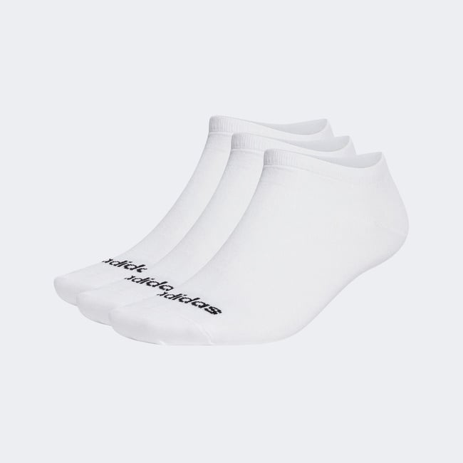  adidas Thin Linear Bileksiz 3'lü Unisex Beyaz Çorap