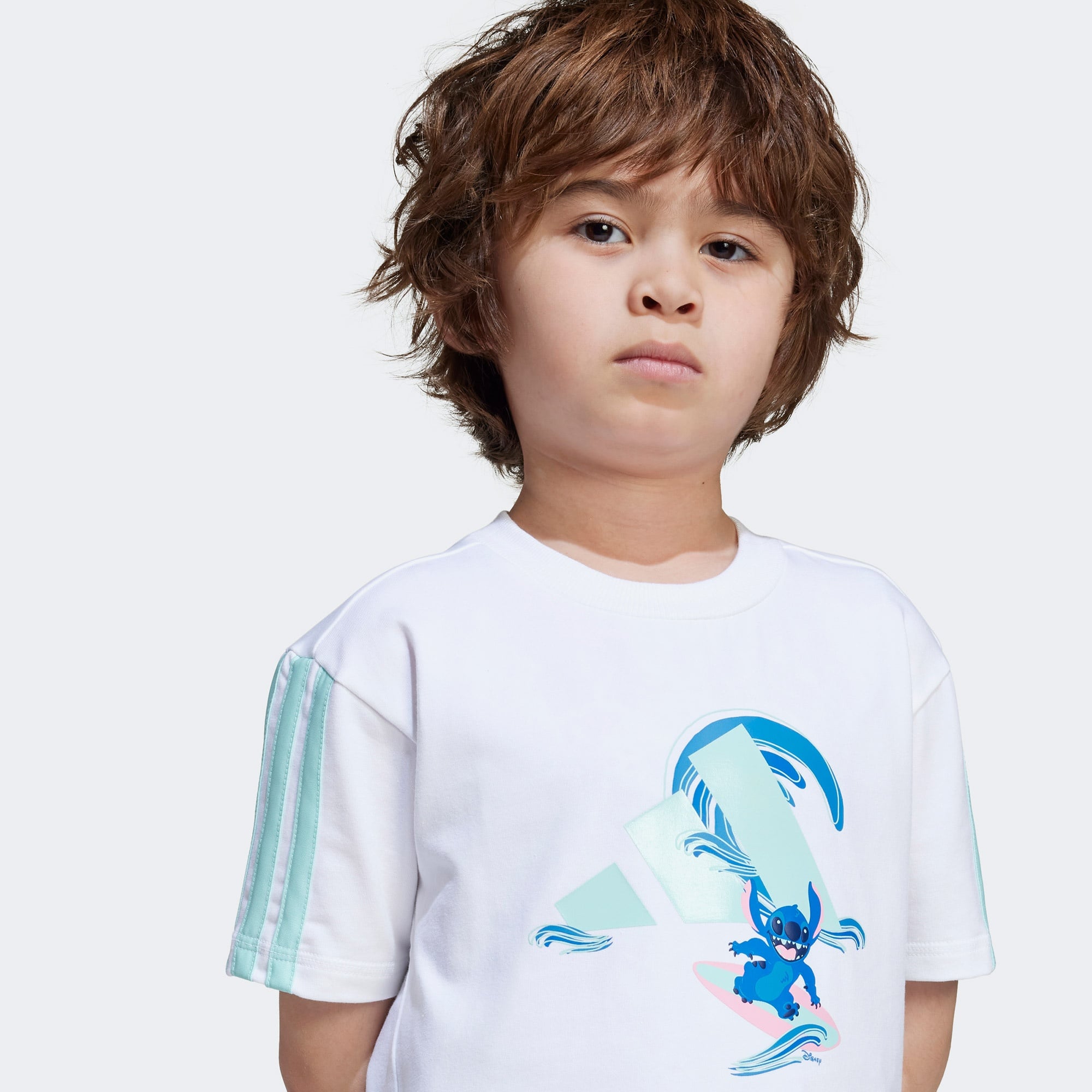 adidas Disney Lilo&Stich Çocuk Beyaz/Mavi Şort Takımı
