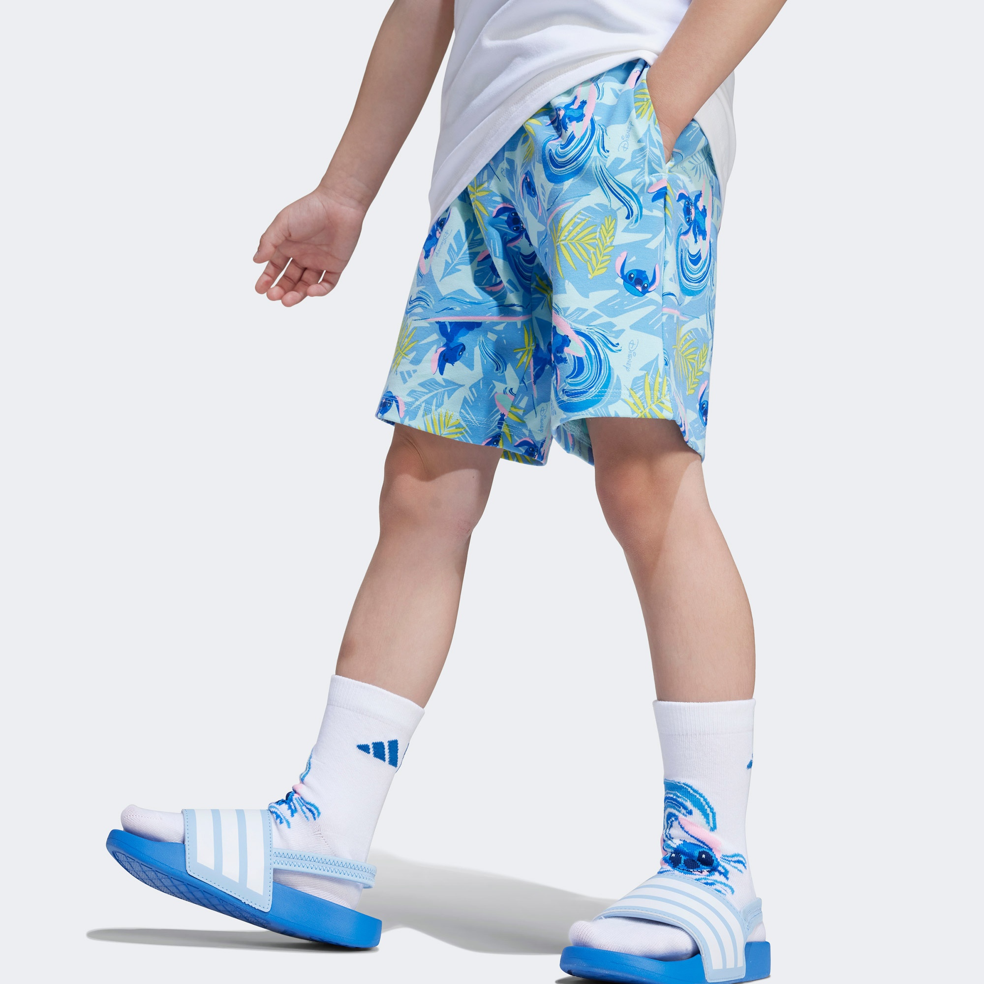 adidas Disney Lilo&Stich Çocuk Beyaz/Mavi Şort Takımı