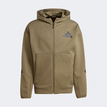  adidas Z.N.E. Full Zip Erkek Yeşil Eşofman Üstü