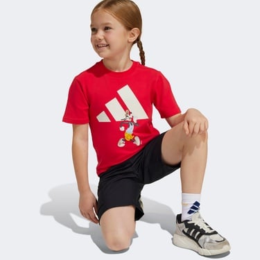  adidas Disney Goofie Çocuk Kırmızı/Siyah Şort Takımı