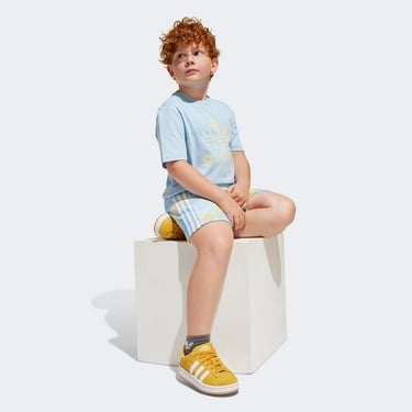  adidas Originals Çocuk Mavi Şort Takım