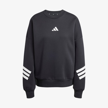  adidas Future Icon 3-Stripes Kadın Siyah Sweatshirt