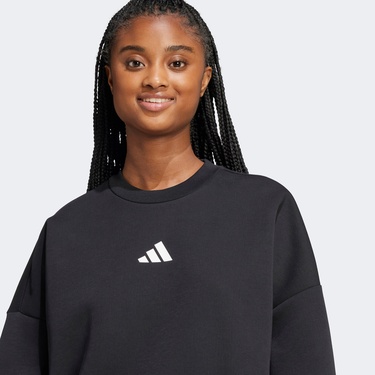  adidas Future Icon 3-Stripes Kadın Siyah Sweatshirt