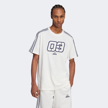  adidas Grx Q2 Erkek Beyaz T-Shirt