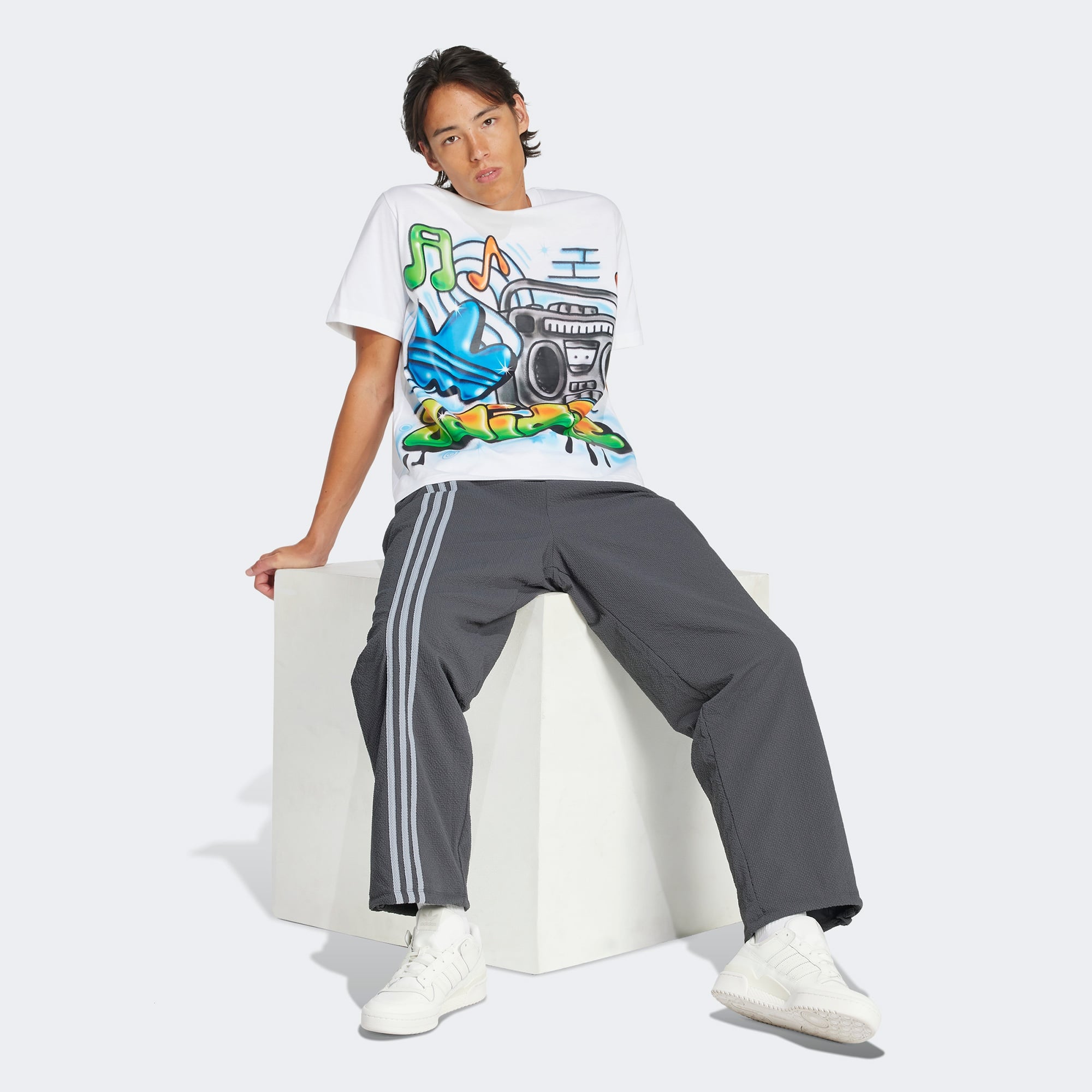 adidas Q12 Ts Street Erkek Beyaz T-Shirt