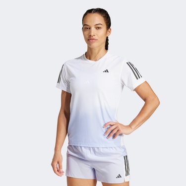  adidas Own The Run Climacool Colorblock Kadın Beyaz T-Shirt