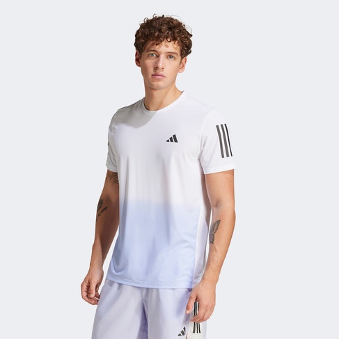  adidas Own the Run Colorblock Erkek Beyaz T-Shirt