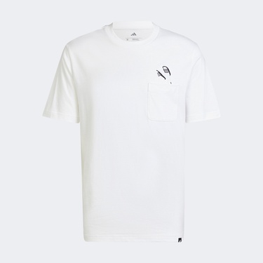  adidas Lounge Slides Graphic Erkek Beyaz T-Shirt