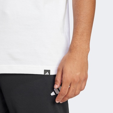  adidas Lounge Slides Graphic Erkek Beyaz T-Shirt