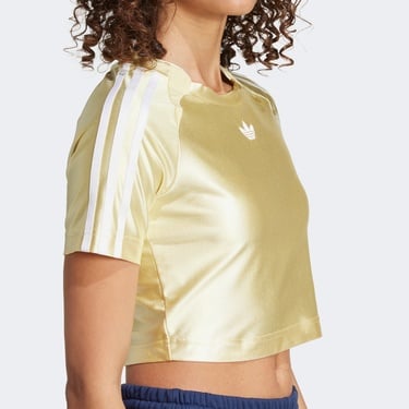  adidas Originals Kadın Sarı Crop T-Shirt