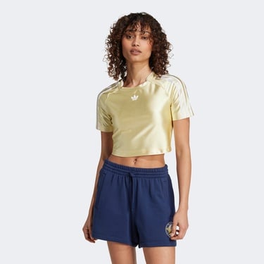  adidas Originals Kadın Sarı Crop T-Shirt