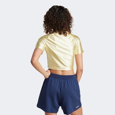  adidas Originals Kadın Sarı Crop T-Shirt