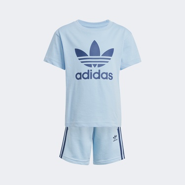  adidas Adicolor Short Set Çocuk Mavi Eşofman Takımı