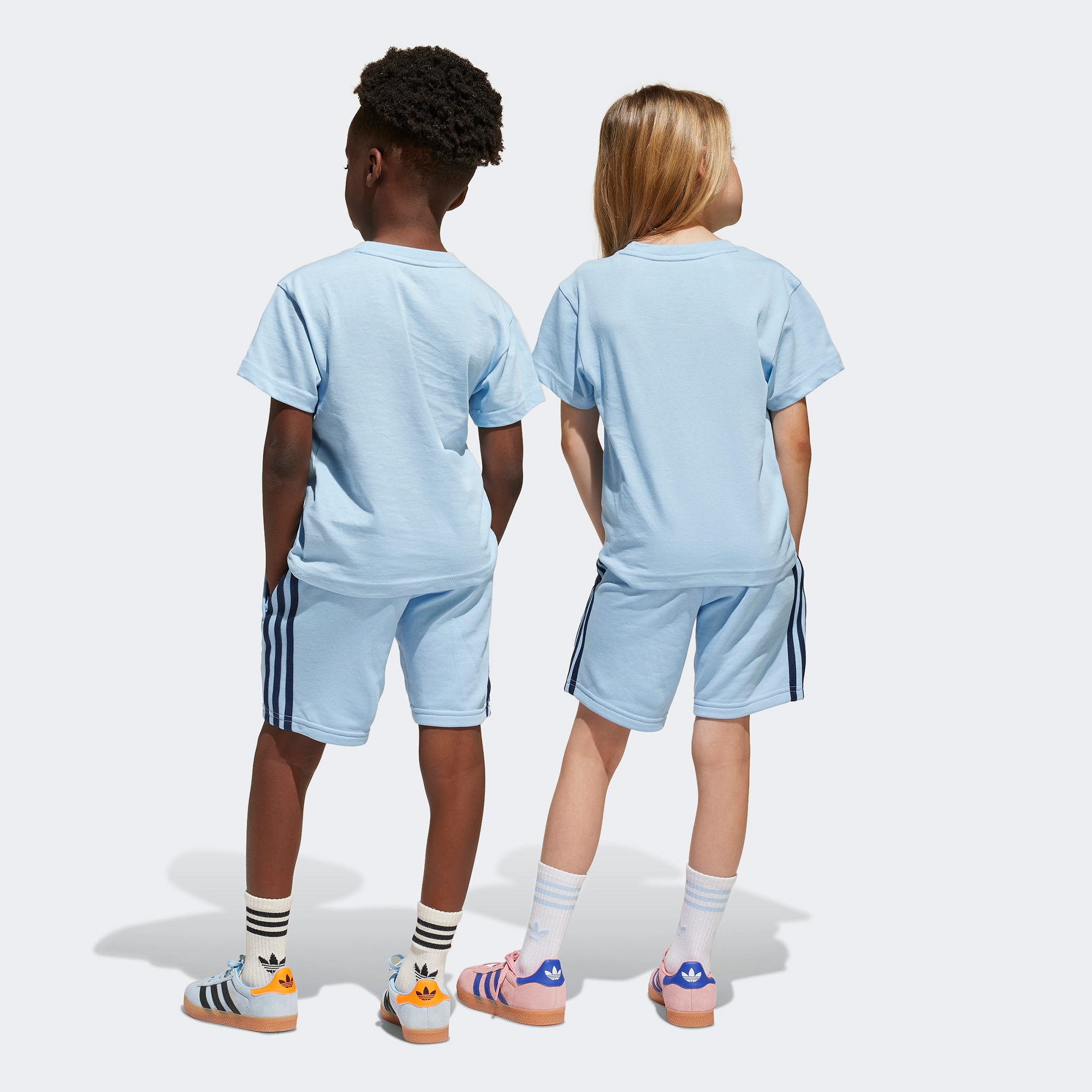 adidas Adicolor Short Set Çocuk Mavi Eşofman Takımı
