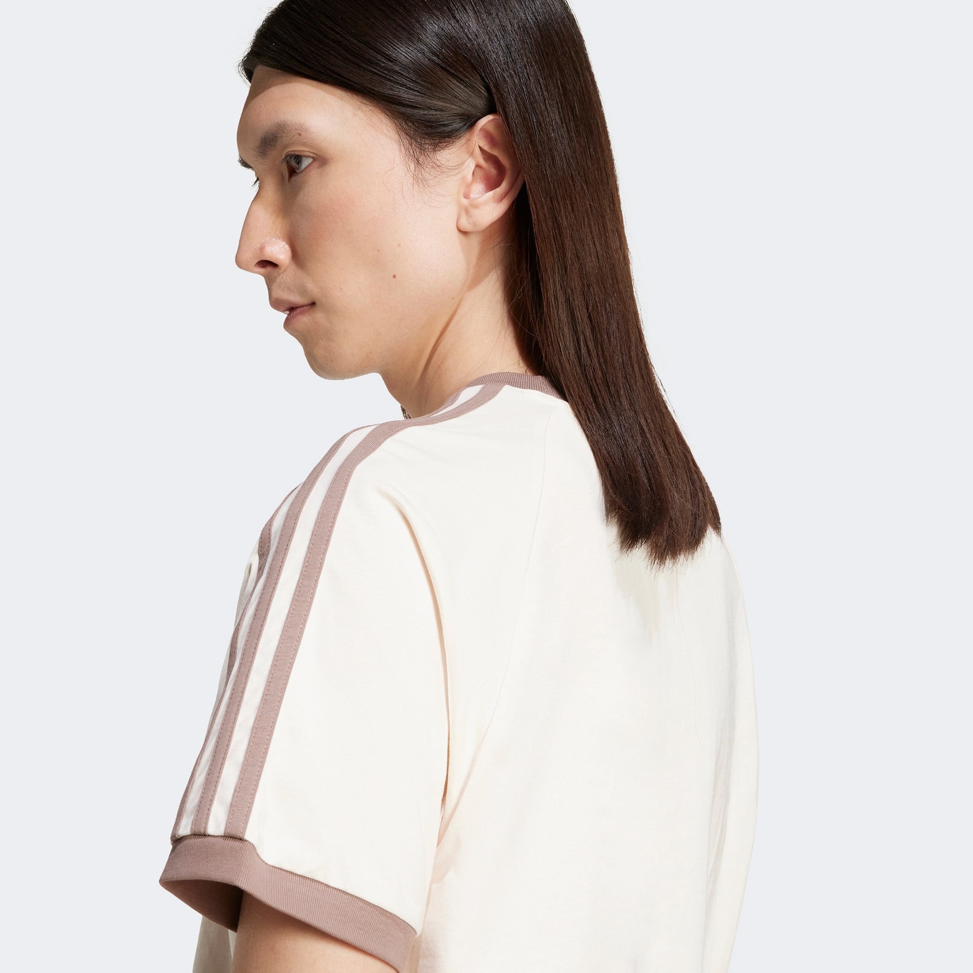 adidas Classics 3-Stripes Erkek Krem T-Shirt