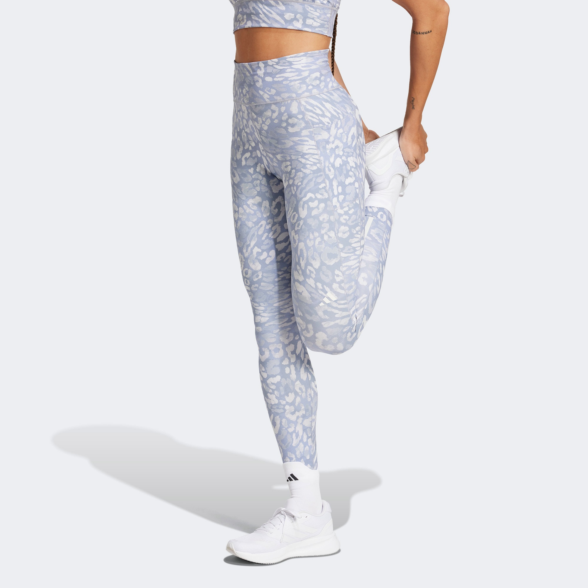 adidas Own The Run Print 7/8 Kadın Gri Tayt