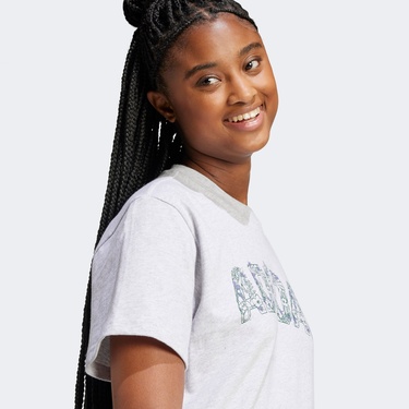  adidas Tech Illusrate Graphic Kadın Gri T-Shirt