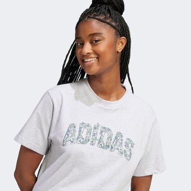  adidas Tech Illusrate Graphic Kadın Gri T-Shirt