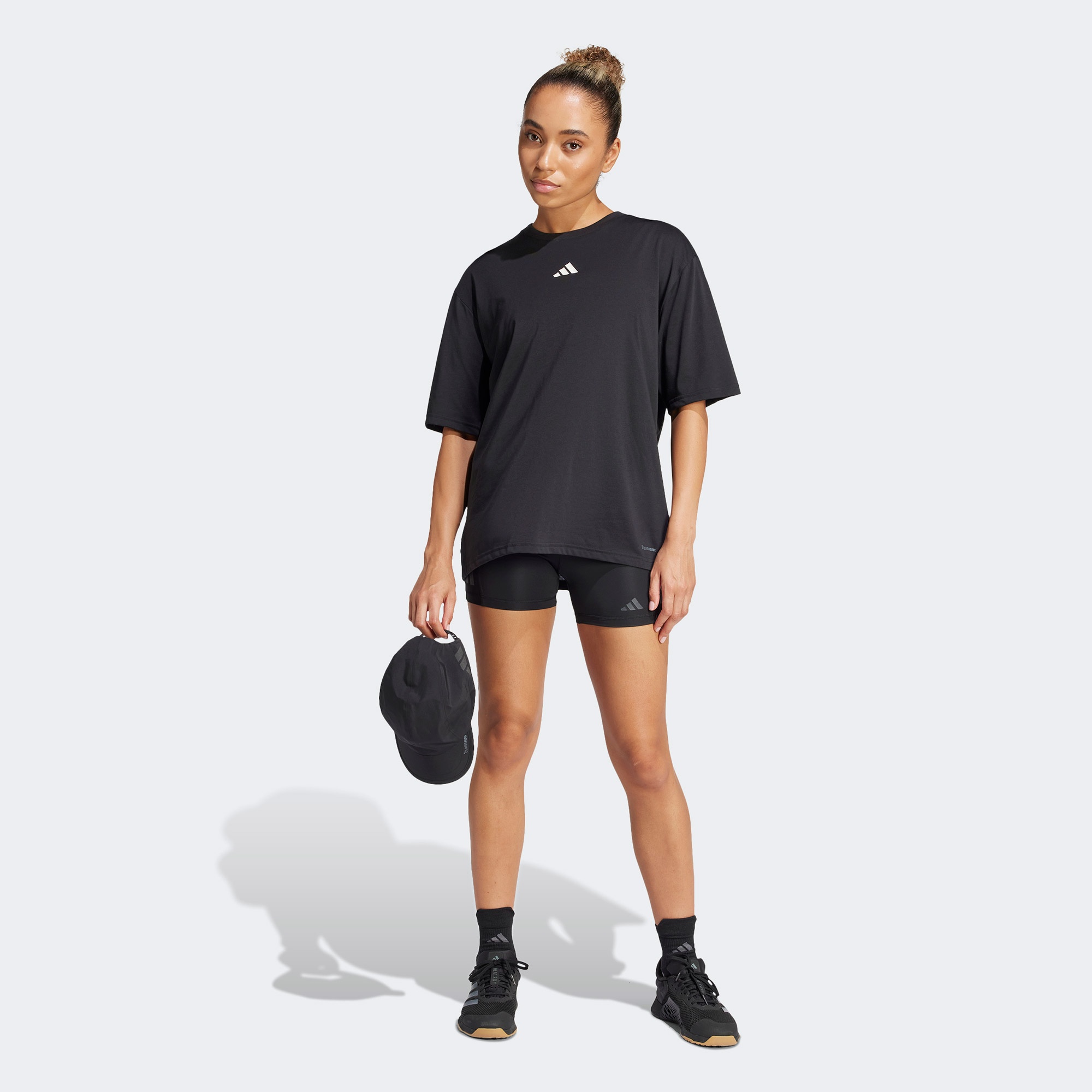 adidas Climacool One Time Training Graphic Kadın Siyah T-Shirt