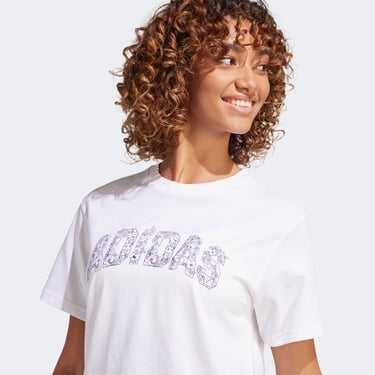  adidas Tech Illusrate Graphic Kadın Beyaz T-Shirt