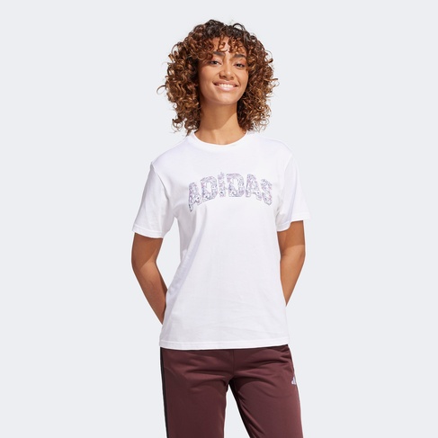  adidas Tech Illusrate Graphic Kadın Beyaz T-Shirt