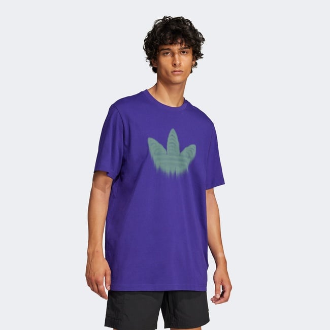  adidas Skeleton Trefoil Erkek Mor T-Shirt