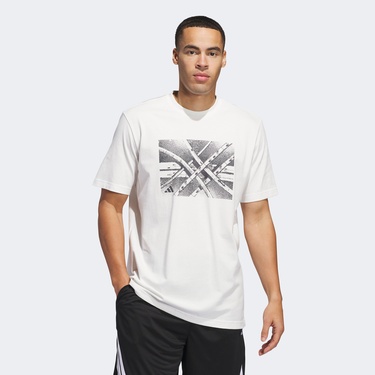  adidas Basketball State Of Mind Graphic Erkek Beyaz T-Shirt