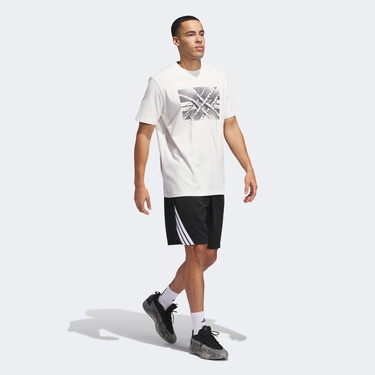  adidas Basketball State Of Mind Graphic Erkek Beyaz T-Shirt