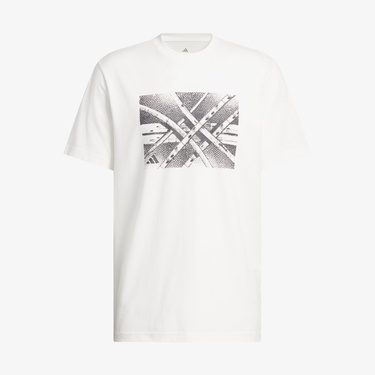  adidas Basketball State Of Mind Graphic Erkek Beyaz T-Shirt