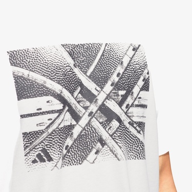  adidas Basketball State Of Mind Graphic Erkek Beyaz T-Shirt