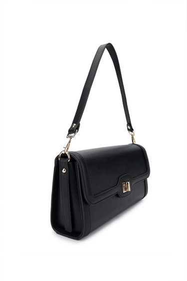  Tamer Tanca Kadın Vegan Siyah Omuz Çanta