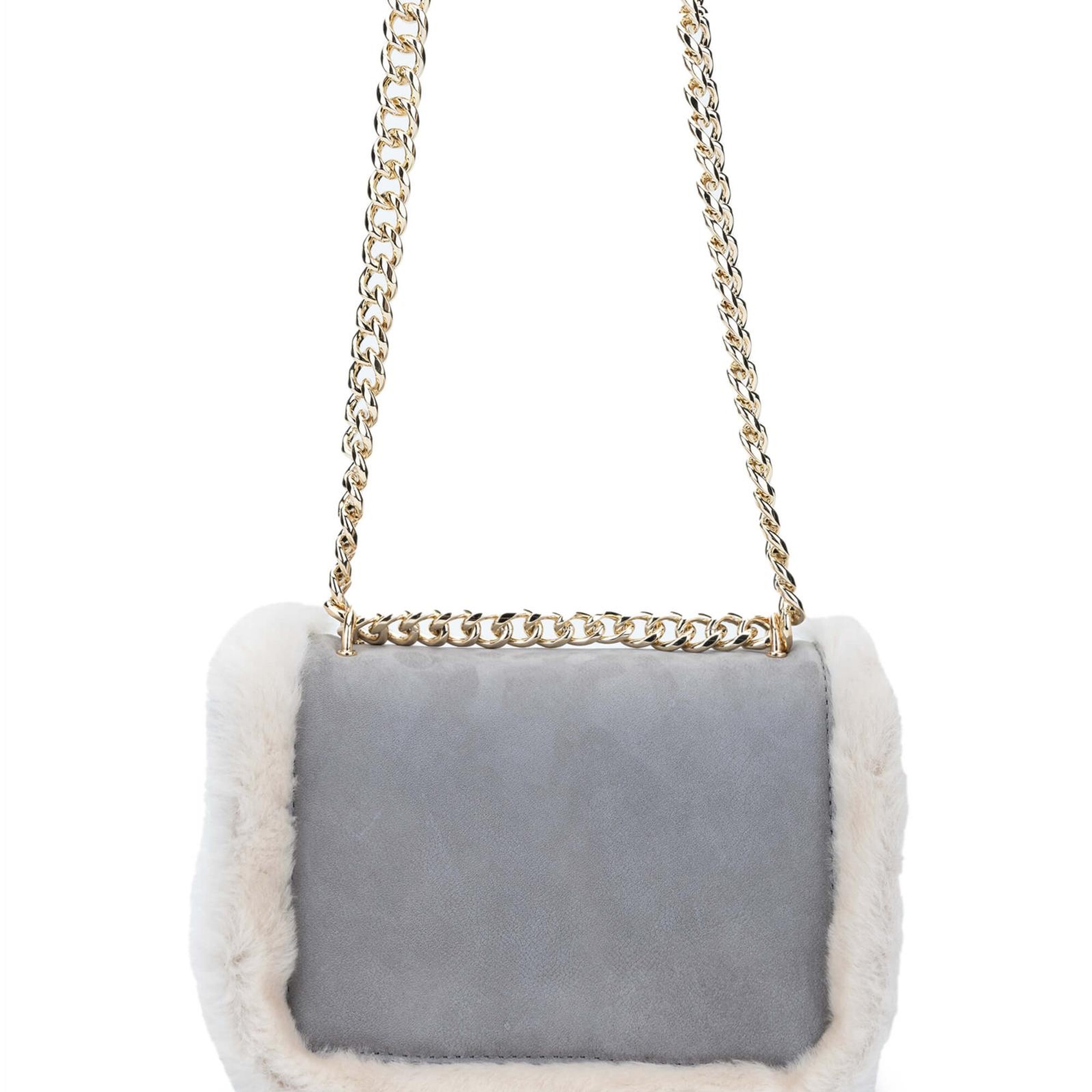 Tamer Tanca Kadın Hakiki Deri Gri Nubuk Omuz Çanta