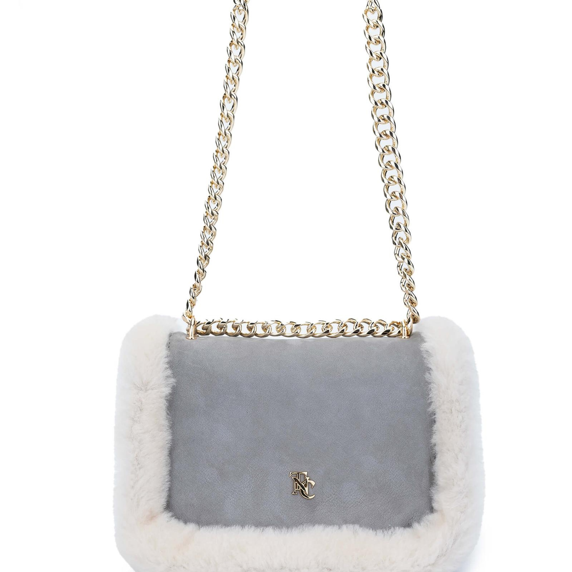 Tamer Tanca Kadın Hakiki Deri Gri Nubuk Omuz Çanta