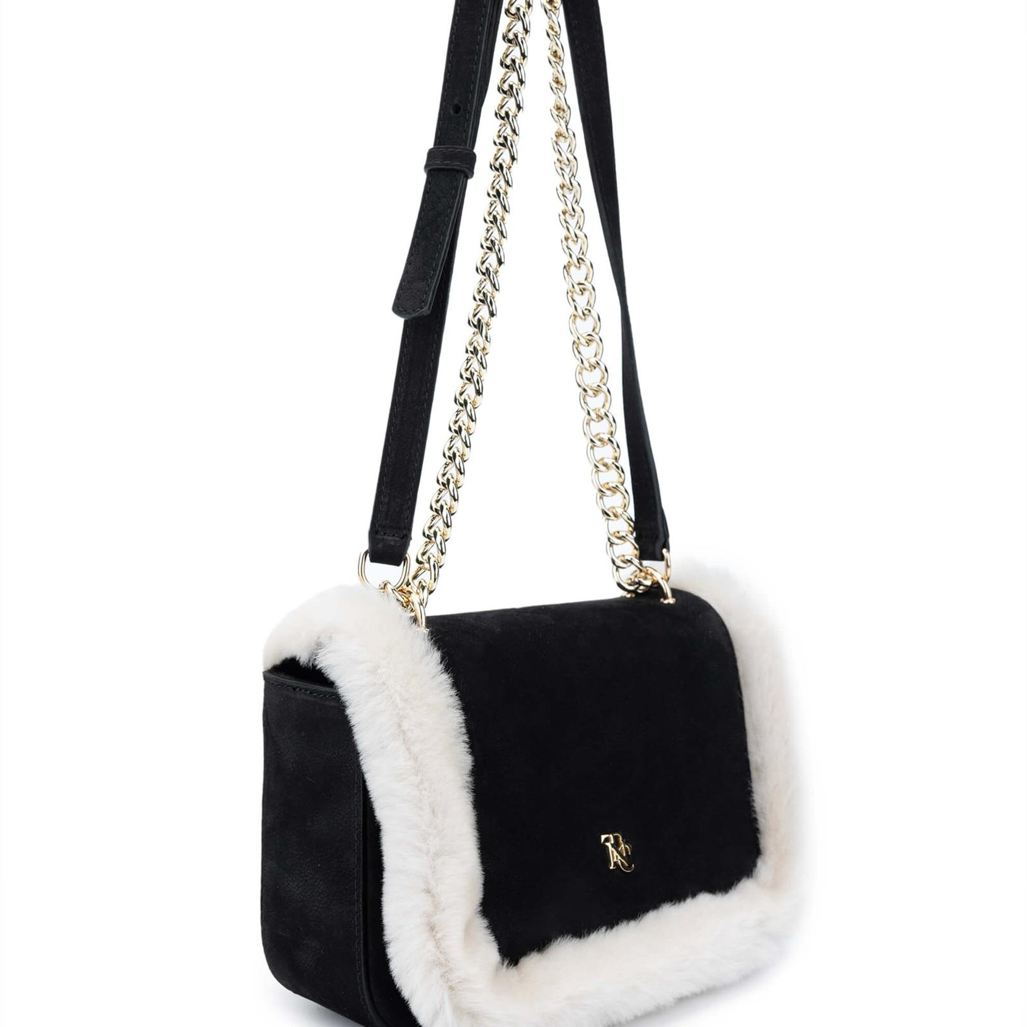 Tamer Tanca Kadın Hakiki Deri Siyah Nubuk Omuz Çanta