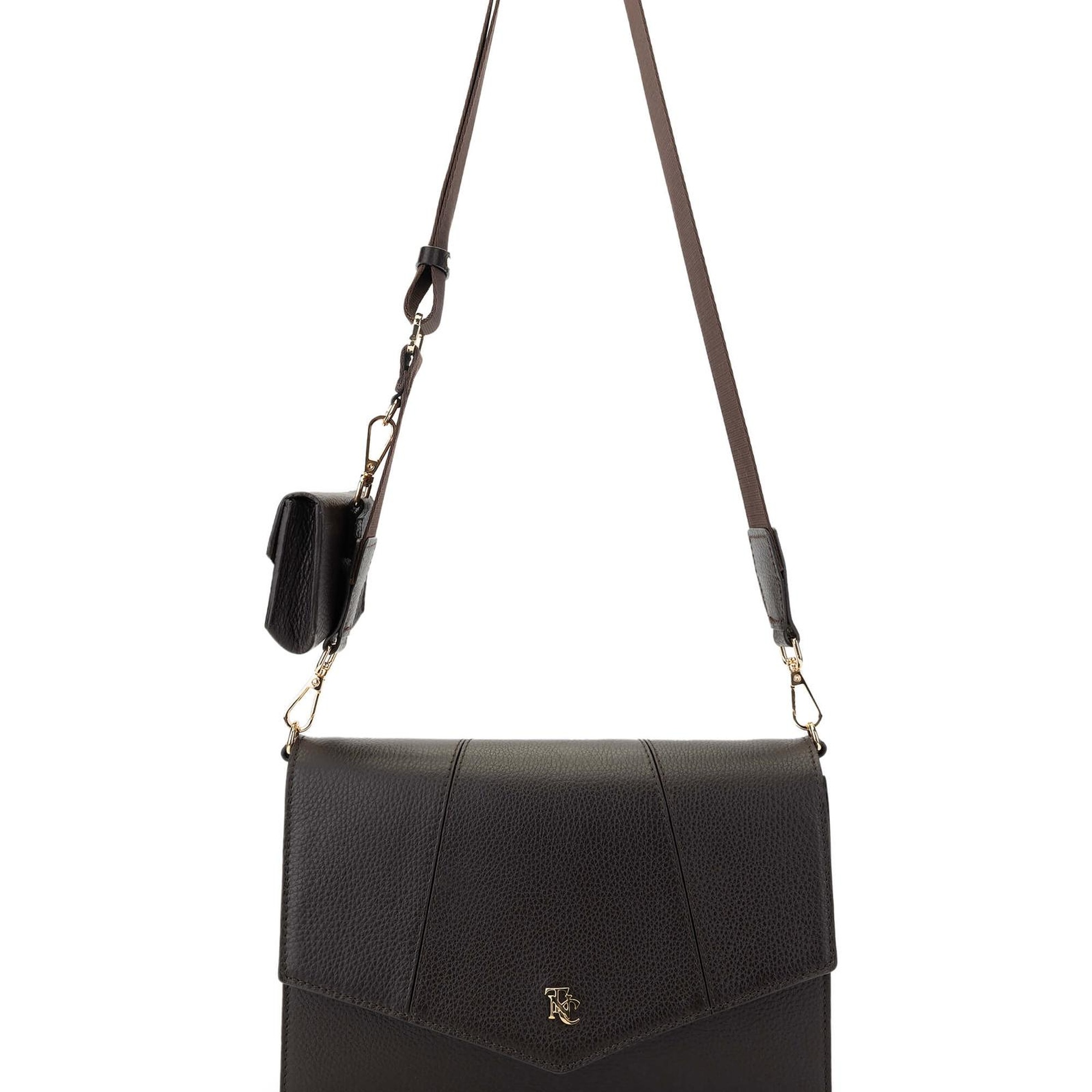 Tamer Tanca Kadın Hakiki Deri Kahverengi Omuz Çanta