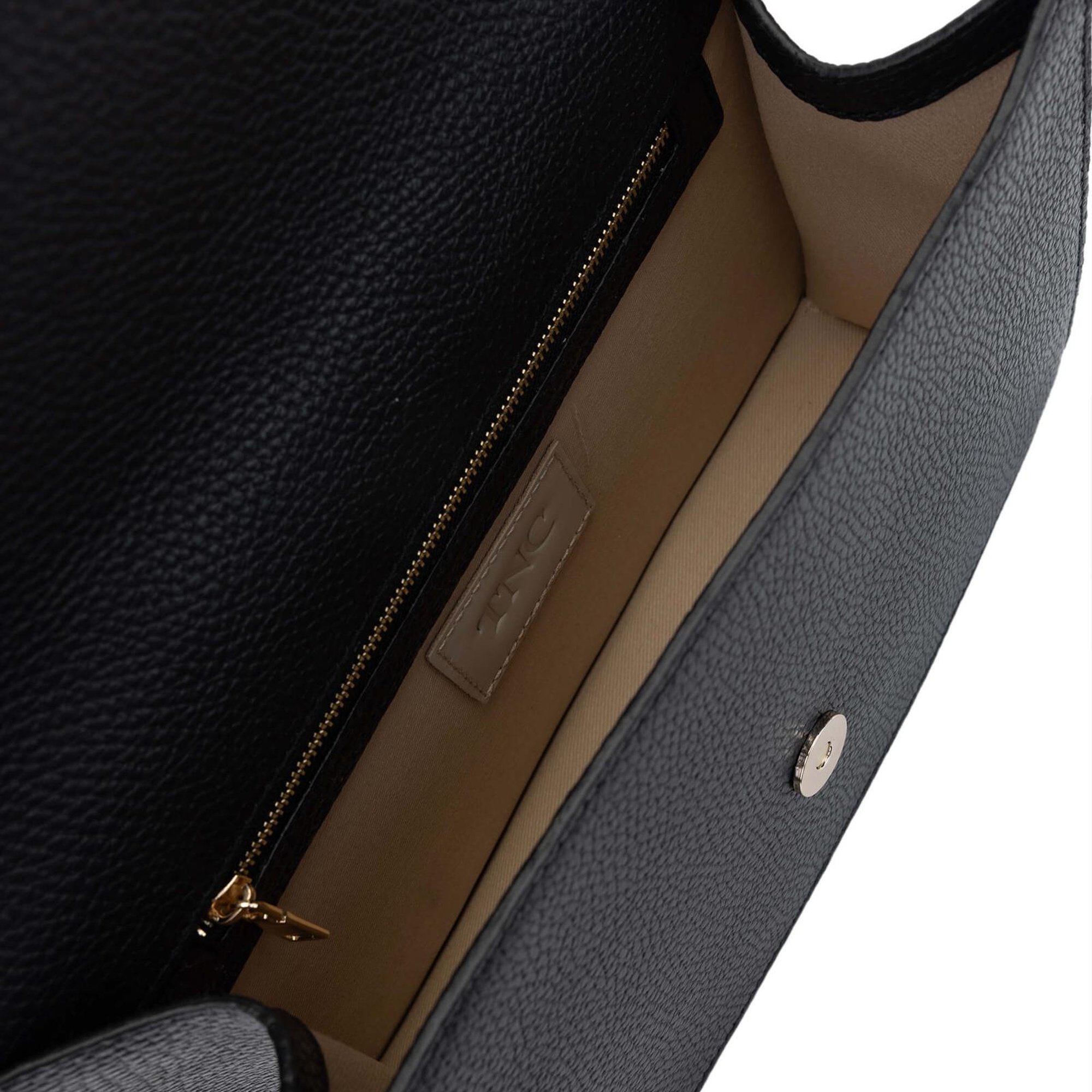 Tamer Tanca Kadın Hakiki Deri Siyah Floter Omuz Çanta