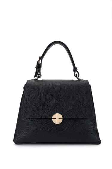  Tamer Tanca Kadın Hakiki Deri Siyah Floter Omuz Çanta